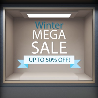 Houseart Mega Sales, Εκπτωτικά, Αυτοκόλλητα βιτρίνας, 95 x 73 εκ.